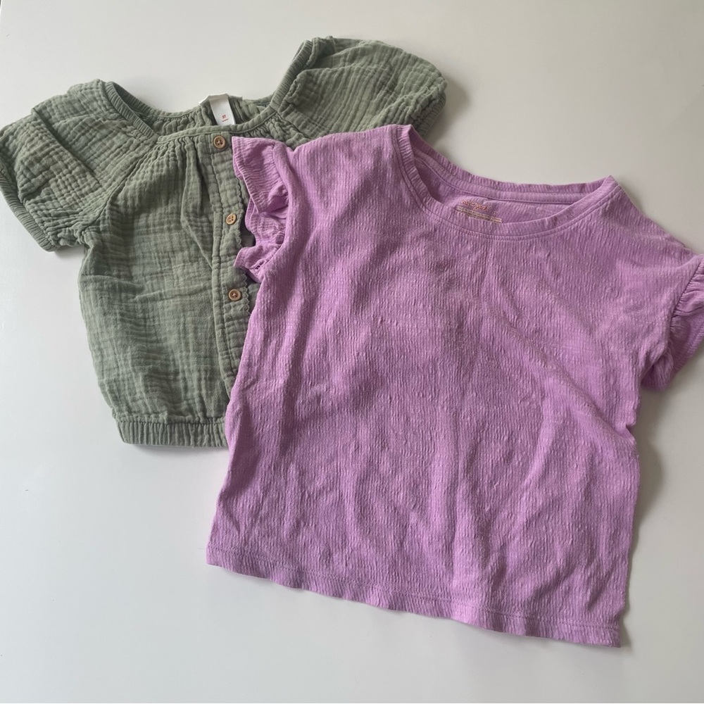 Target Cat & Jack Toddler Girl 5T Bundle Short Sleeve Summer Tops